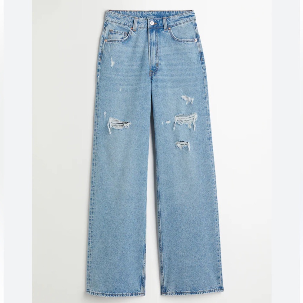 H&M Light Blue Wide Leg Jeans